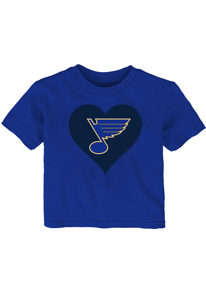 St Louis Blues Infant Girls I Heart My Team Short Sleeve T-Shirt Blue