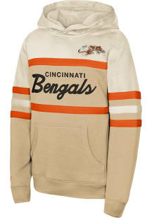 Mitchell and Ness Cincinnati Bengals Youth White Head Coach Long Sleeve Hoodie