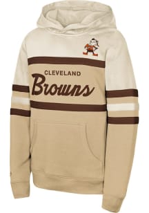 Mitchell and Ness Cleveland Browns Youth White Head Coach Long Sleeve Hoodie