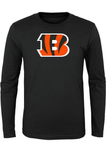 Cincinnati Bengals Boys Black Primary Logo B Long Sleeve T-Shirt