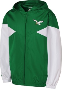 Mitchell and Ness Philadelphia Eagles Youth Kelly Green Lt Wgt Windbreaker Light Weight Jacket