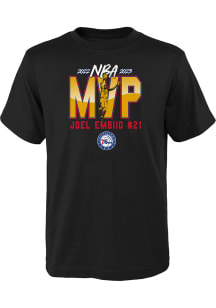 Joel Embiid Philadelphia 76ers Youth Black MVP Player Tee