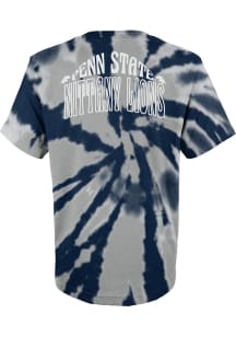 Youth Navy Blue Penn State Nittany Lions Pennant Tie Dye Short Sleeve T-Shirt