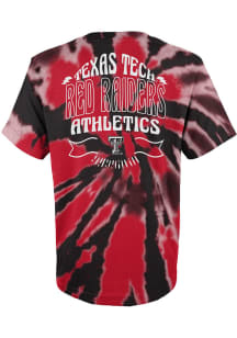 Texas Tech Red Raiders Youth Red Pennant Tie Dye Short Sleeve T-Shirt