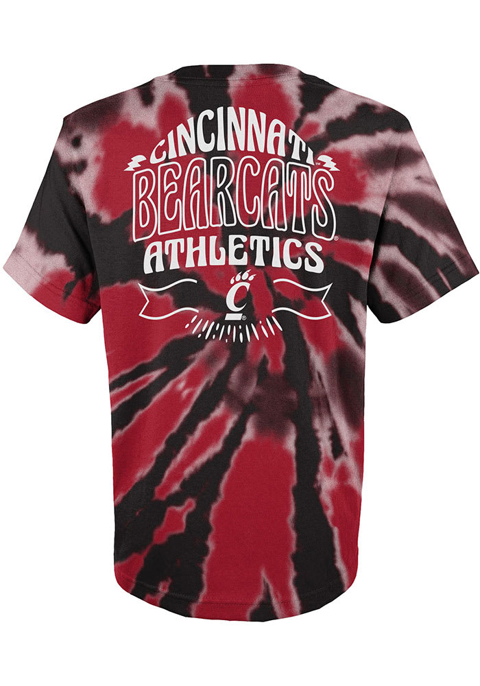 Cincinnati Bearcats Boys Red Pennant Tie Dye Short Sleeve T-Shirt