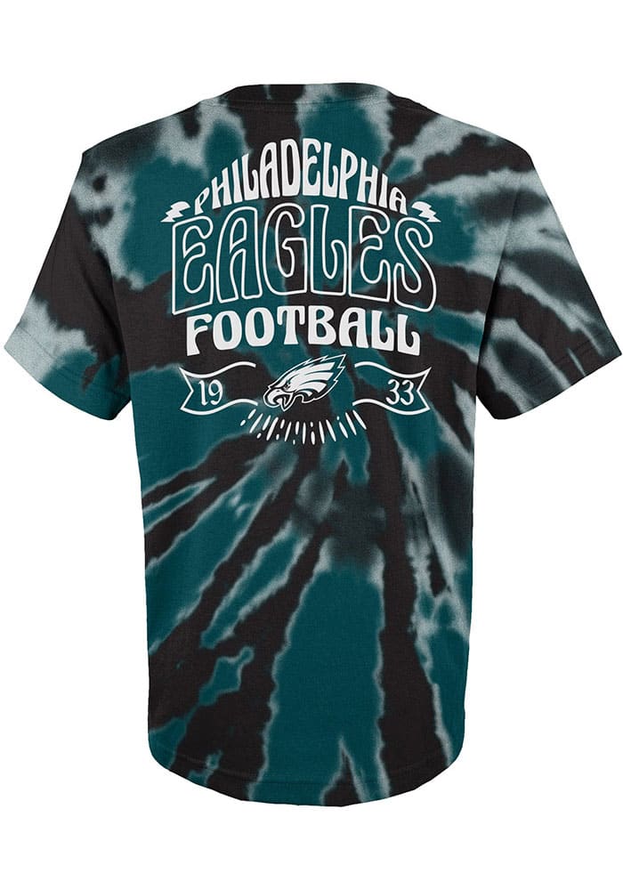 Philadelphia Eagles Boys Pennant Tie Dye Short Sleeve T-Shirt - Midnight  Green