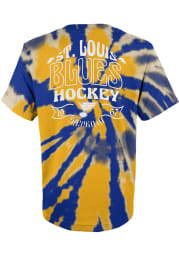 St Louis Blues Boys Blue Pennant Tie Dye Short Sleeve T-Shirt