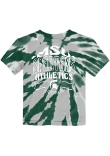 Michigan State Spartans Toddler Green Pennant Tie Dye Short Sleeve T-Shirt