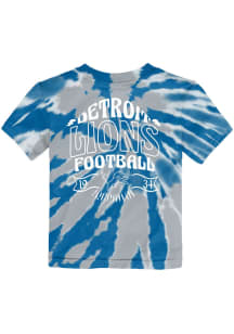 Detroit Lions Toddler Blue Pennant Tie Dye Short Sleeve T-Shirt