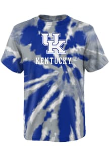 Kentucky Wildcats Youth Blue Tie Dye Primary Logo Short Sleeve T-Shirt