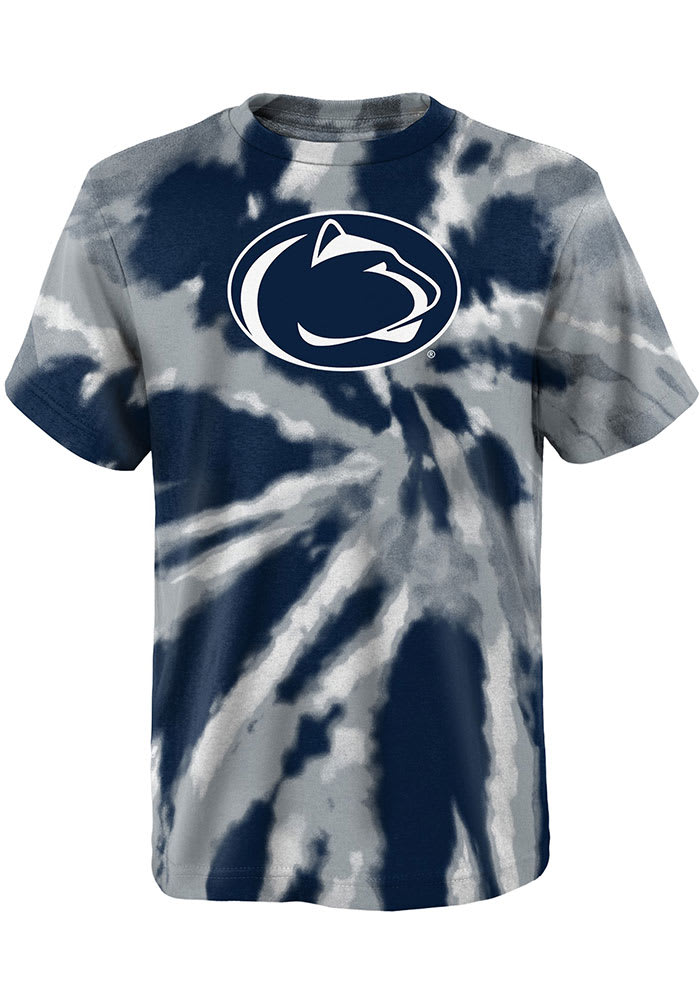 Penn State Nittany Lions Youth Navy Blue Tie Dye Primary Logo Short Sleeve T-Shirt