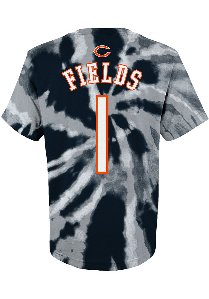 Youth Justin Fields Orange Chicago Bears Mainliner Name & Number T-Shirt