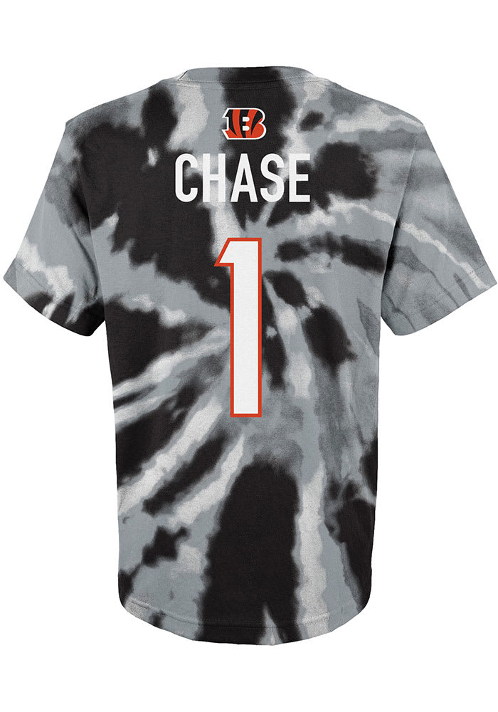 Youth Ja'Marr Chase Black Cincinnati Bengals Mainliner Player Name & Number  T-Shirt