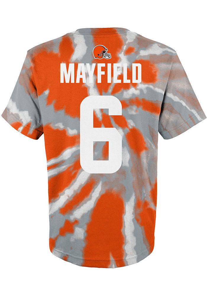 Lids Baker Mayfield Cleveland Browns Youth Tie-Dye Name & Number T-Shirt -  Orange