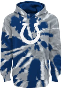 Indianapolis Colts Youth Blue Tie Dye Primary Logo Long Sleeve Hoodie