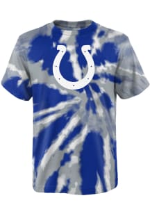 Indianapolis Colts Youth Blue Tie Dye Primary Logo Short Sleeve T-Shirt