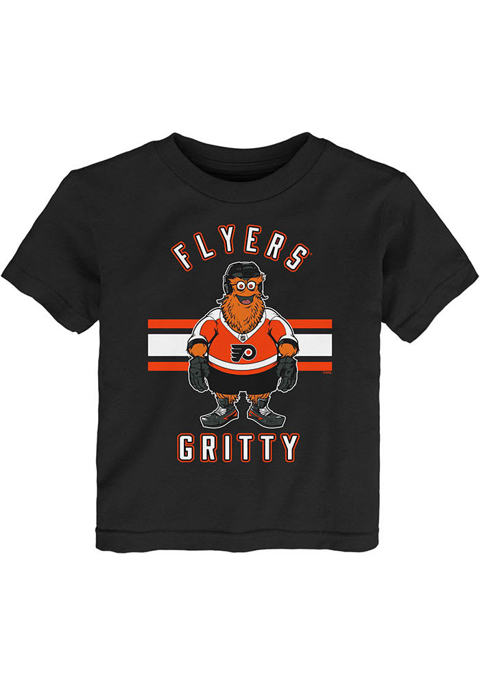 Gritty Outer Stuff Philadelphia Flyers Boys Black Gritty Life Short Sleeve T-Shirt