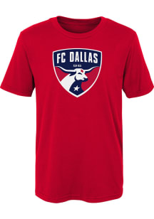 FC Dallas Boys Red Primary Logo Short Sleeve T-Shirt