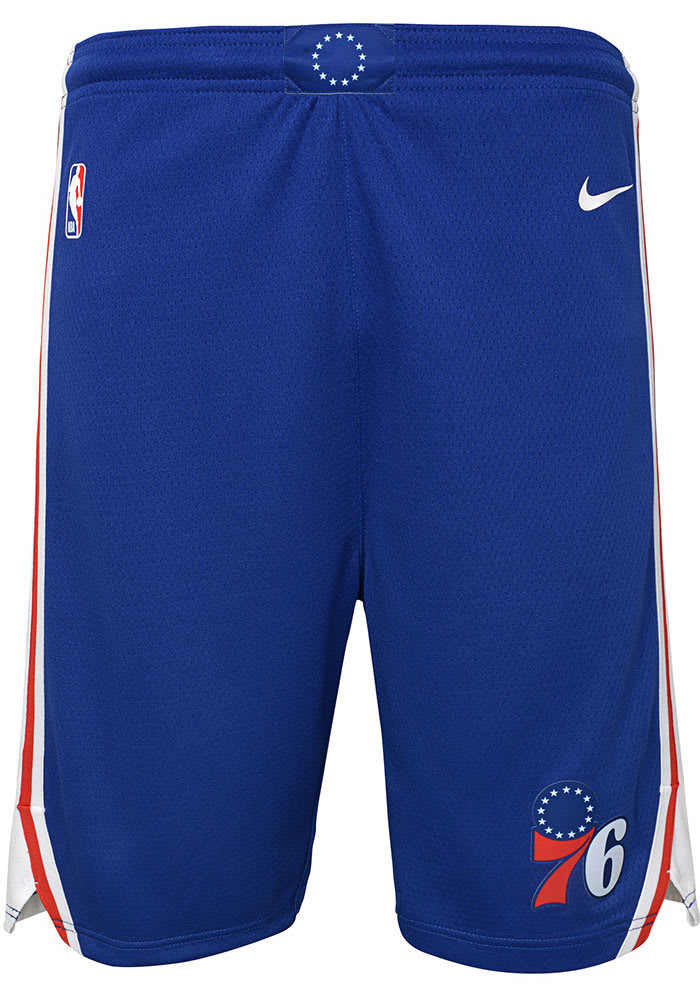 Nike Philadelphia 76ers Youth Blue Icon Swingman Shorts