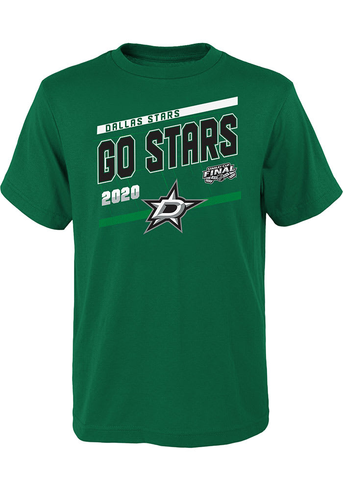 Dallas Stars Boys Kelly Green 2020 Stanley Cup Final Participant Slogan Short Sleeve T-Shirt