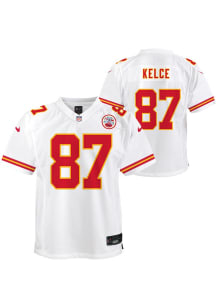 Travis Kelce Kansas City Chiefs Youth White Nike Game Football Jersey