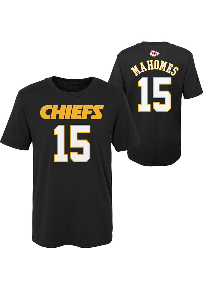 Patrick Mahomes Kansas City Chiefs Boys Black Mainliner NN Short Sleeve T-Shirt