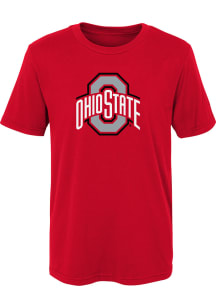 Ohio State Buckeyes Boys Red Primary Logo Short Sleeve T-Shirt