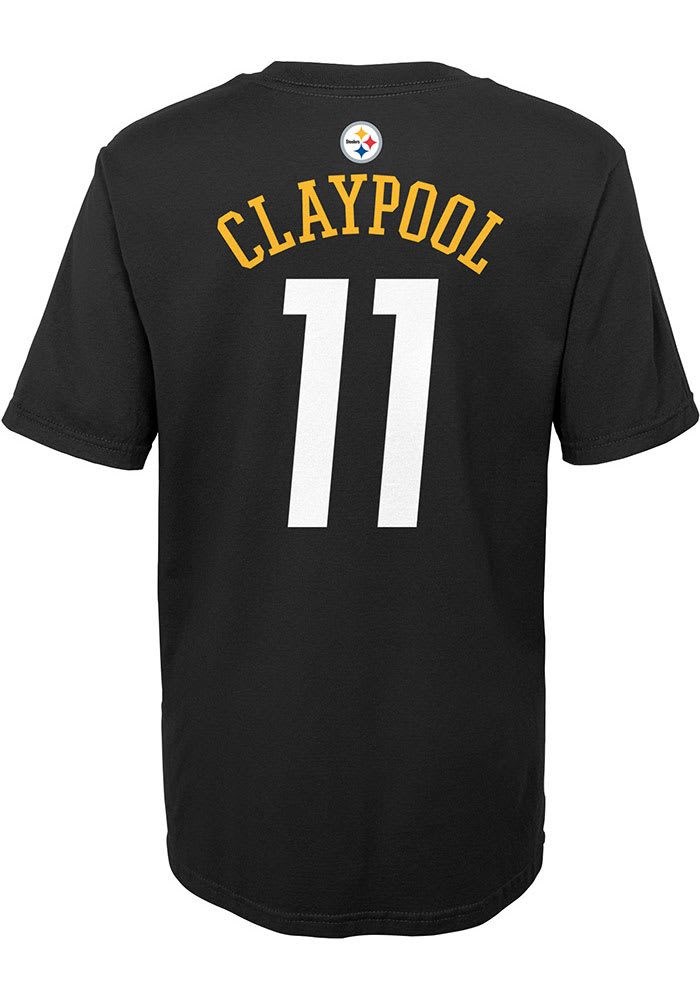 Chase Claypool Pittsburgh Steelers Youth Black Mainliner NN Player Tee