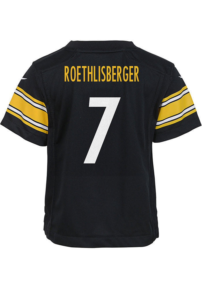 Ben Roethlisberger Pittsburgh Steelers Boys Black Nike Game Football Jersey