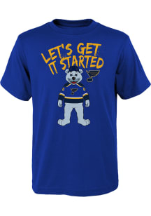 Louie  Outer Stuff St Louis Blues Youth Blue Lets Get It Started Short Sleeve T-Shirt