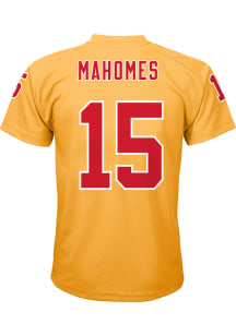 Patrick Mahomes Kansas City Chiefs Youth Gold V-Neck Performance Player Tee