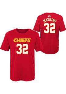 Tyrann Mathieu  Kansas City Chiefs Boys Red Mainliner NN Short Sleeve T-Shirt
