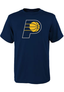 Indiana Pacers Youth Navy Blue Primary Logo Short Sleeve T-Shirt