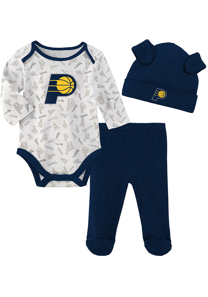 Indiana Pacers Infant Navy Blue Greatest Lil Player Set Top and Bottom