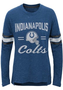 Indianapolis Colts Girls Blue Team Captain Long Sleeve T-shirt