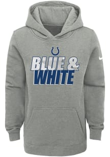 Nike Indianapolis Colts Youth Grey Local Club Long Sleeve Hoodie
