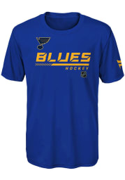 St Louis Blues Youth Blue Authentic Pro Short Sleeve T-Shirt