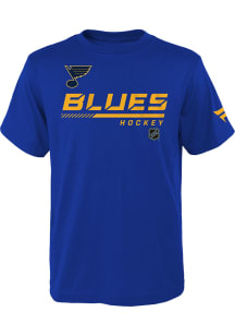 St Louis Blues Youth Blue Authentic Pro Short Sleeve T-Shirt