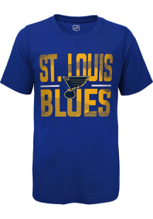 St Louis Blues Youth Blue Hustle Short Sleeve T-Shirt