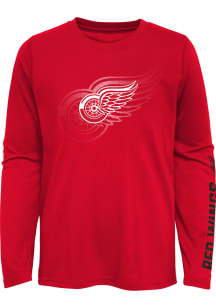 Detroit Red Wings Youth Red Stop The Clock Long Sleeve T-Shirt