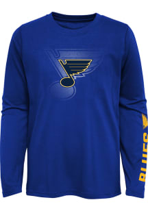 St Louis Blues Youth Blue Stop The Clock Long Sleeve T-Shirt