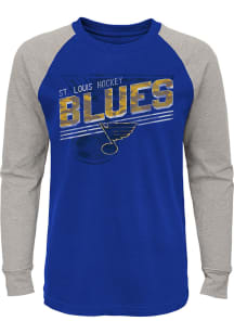 St Louis Blues Boys Blue Over Time Long Sleeve Fashion T-Shirt