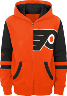 Philadelphia Flyers Youth Orange Faceoff Long Sleeve Full Zip Jacket