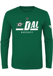 Dallas Stars Youth Kelly Green Authentic Pro 2 Long Sleeve T-Shirt