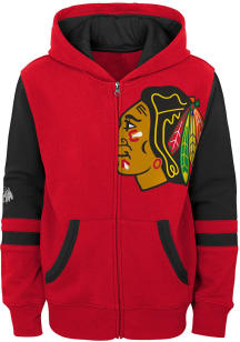 Chicago Blackhawks Toddler Faceoff Long Sleeve Full Zip Sweatshirt - Red
