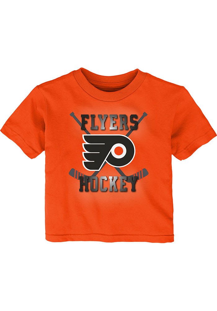 Philadelphia Flyers Infant Classic Sticks Short Sleeve T-Shirt Orange