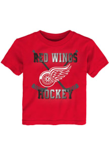 Detroit Red Wings Toddler Red Classic Sticks Short Sleeve T-Shirt