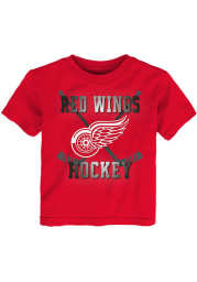 Detroit Red Wings Toddler Red Classic Sticks Short Sleeve T-Shirt