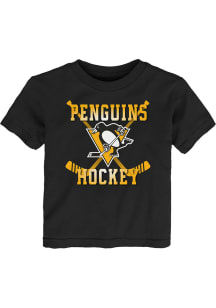 Pittsburgh Penguins Toddler Black Classic Sticks Short Sleeve T-Shirt