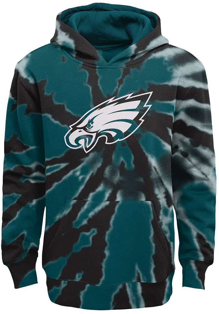 Philadelphia Eagles Mitchell & Ness Youth Big Face Pullover Hoodie - Kelly  Green